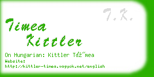 timea kittler business card